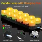 12x DAPHOMEU polnilne LED čajne svečke z daljincem - slika 4