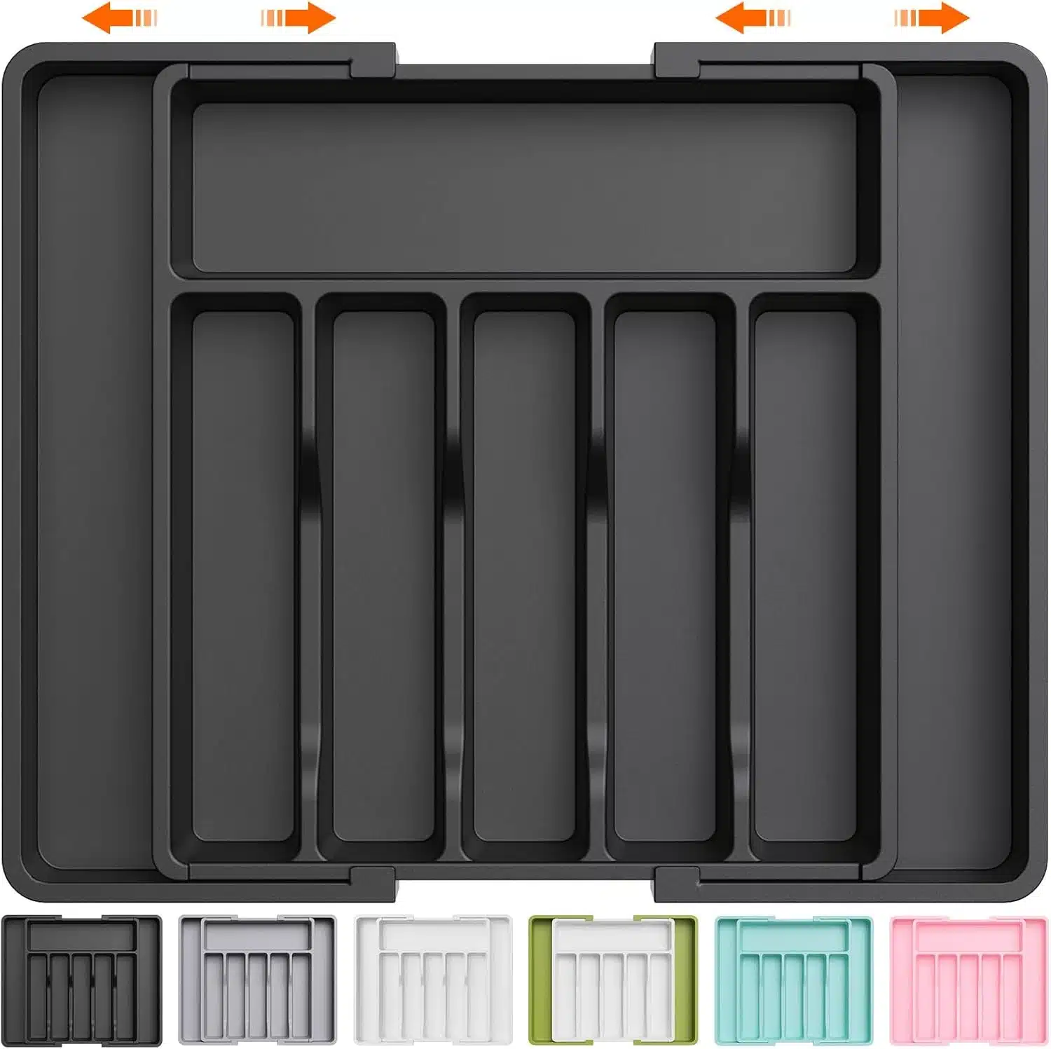 71Z26DM5AzL._AC_SL1500 LIFEWIT Razširljiv organizator jedilnega pribora 33–56,9×38,1×5,1cm - slika 1