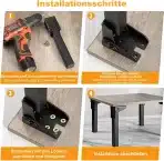 4x AMOJA zložljiva kovinska noga za mizo 30 cm - slika 5