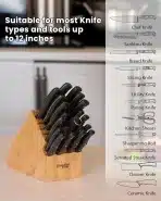 SHENZHEN KNIVES bambusov blok za nože X-Large - slika 5