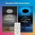 DetarZinLED RGB LED Stropni Svetilki z Daljinskim Upravljalnikom 30 cm - slika 5