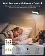 2x AMAGLE LED stenska svetilka brezžična z baterijo in daljincem - slika 2