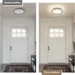 WOKNOS stropna LED svetilka 24 W 4000 K črna - slika 3