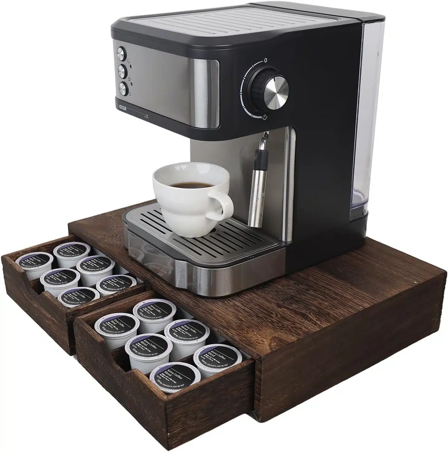 71e25KWTfwL._AC_SL1500 HTB organizator za kavne kapsule K-Cup z izvlečnim predalom - slika 1