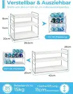 Mepure Raztegljivo 3-Nivojsko Stojalo za Steklenice 26,5–42 cm - slika 2