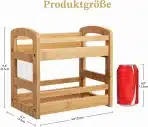 Briful Bambusovo Dvonivojsko Stojalo za Shranjevanje - slika 2