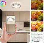 WOKNOS stropna LED svetilka 24 W 4000 K črna - slika 2