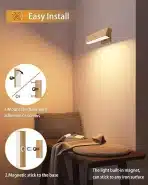 2x DetarZinLED brezžična stenska LED svetilka z daljincem - slika 2