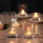 24x LETINE stekleni svečniki za čajne svečke - slika 4