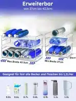 Huquter 3-nivojski raztegljiv organizator za steklenice - slika 2
