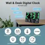 Lafocuse digitalna stenska in namizna ura 12" z LED zaslonom - slika 2