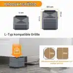 DEWEL Podstavki za pralni stroj in pohištvo 7,2 cm - slika 2