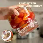 OAMCEG Stekleni Kozarci s Tesnilnim Pokrovom 500 ml 3 kosi - slika 5