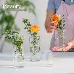 6x Hewory steklene vazice za rože S, M in L - slika 5