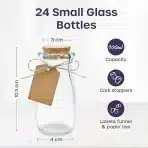 24x VOLILA mini stekleničke s plutastim pokrovom 100ml - slika 3