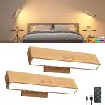 2x DetarZinLED brezžična stenska LED svetilka z daljincem