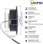 10x HCFEI LED vgradni reflektorji 5W - slika 3