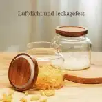 LABINA 2-delni set steklenih kozarcev za shranjevanje s pokrovom 1400ml - slika 5