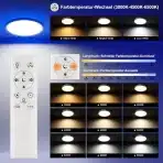 DetarZinLED RGB LED Stropni Svetilki z Daljinskim Upravljalnikom 30 cm - slika 3
