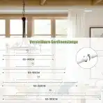 Poskena Raztegljiva Karnisa za Zavese 63–303 cm - slika 3