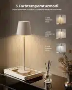 2x BONSERY brezžična LED namizna svetilka+ 3 barvne temperature - slika 4