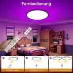 DetarZinLED RGB LED Stropni Svetilki z Daljinskim Upravljalnikom 30 cm - slika 4