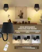 2x LUMINEXDESIGNS brezžična LED stenska svetilka z daljincem - slika 3