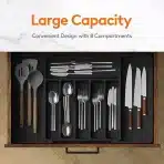 LIFEWIT Razširljiv organizator jedilnega pribora 33–56,9×38,1×5,1cm - slika 3