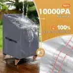 Vrtna prevleka za stole 70 × 90 × 80/120 cm, siva - slika 3