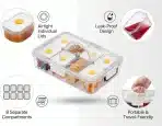 FZDSY Posoda za prigrizke z 8 predelki in pokrovom - slika 3