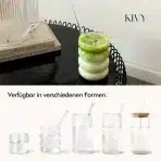 4x KIVY kozarci za pitje 450 ml s steklenimi slamicami - slika 4