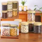 Yalucky Stekleni Kozarci s Pokrovom 450 ml 4 kosi - slika 5