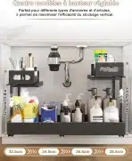 ORNESTIA kovinski organizator za prostor pod koritom z 2 nivojema - slika 5