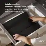 6x KIVY kovinski vložek za predal za začimbe z nastavljivo širino - slika 3