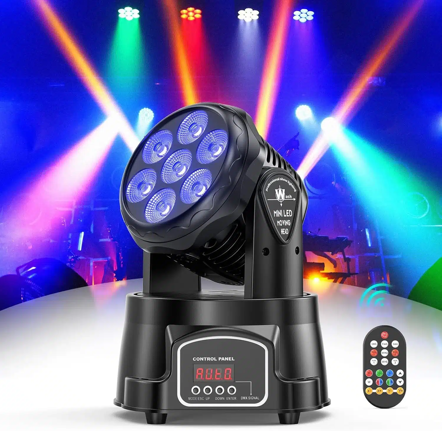 81Bkdfvwr0L._AC_SL1500 UKING 7x15 W LED luč z premikajočo glavo - slika 1