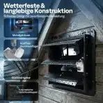 VIVOHOME Industrijski stenski ventilator 250 mm z 10 stopnjami hitrosti - slika 5
