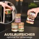 4x KAMORO HOME&KITCHEN stekleni kozarci za overnight oats 480ml - slika 5