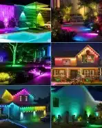 MEIHUA RGB Solarni Vrtni Reflektorji z Daljinskim Upravljalnikom 4 kosi - slika 5