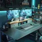 CAIYUN stojalo za dva monitorja z 2 predaloma 100cm - slika 4
