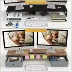 CAIYUN stojalo za dva monitorja z 2 predaloma 100cm - slika 2