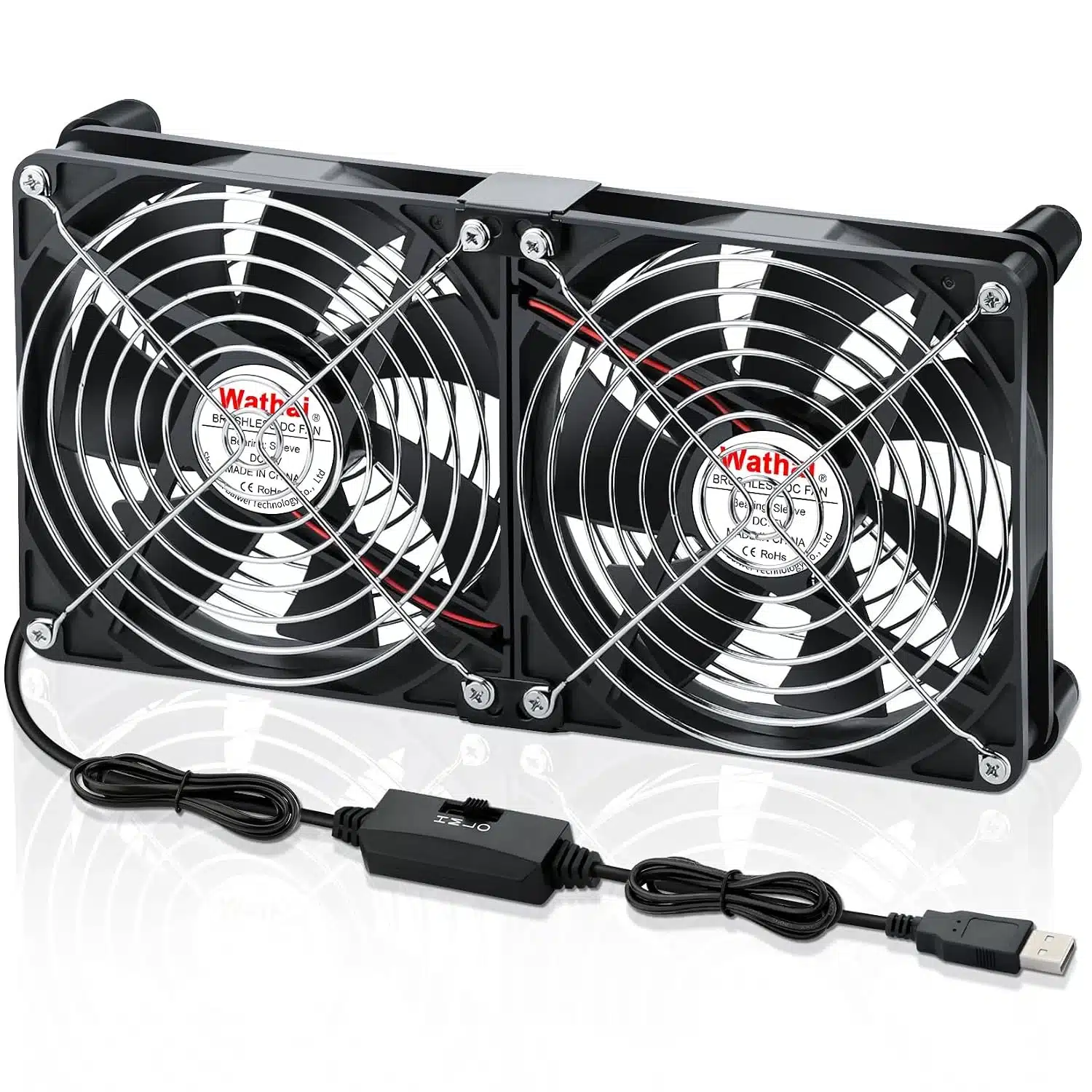 81cnEpgZKkL._SL1500 2x WATHAI USB ventilator za hlajenje naprav 140mm 5V - slika 1
