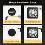 FANGOFAST stenski ventilator 200mm - slika 4