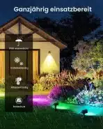 MEIHUA RGB Solarni Vrtni Reflektorji z Daljinskim Upravljalnikom 4 kosi - slika 6