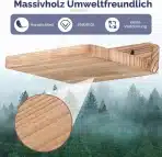 6x NIUBEST lebdeče lesene stenske police 15,2×12,7cm - slika 5