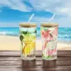 2x JOEYAN steklena kozarca s slamico 720ml - slika 2