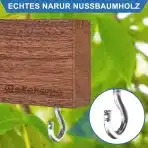 REKEHOME magnetni trak za nože iz orehovega lesa 40cm - slika 4