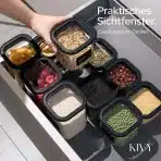 3x KIVY steklene posode za shranjevanje s pokrovom 1200 ml - slika 3