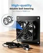 GHEKKLI USB ventilator za hlajenje z nadzorom temperature - slika 3