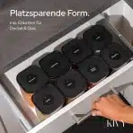 12x KIVY Steklene posode za shranjevanje 1000 ml s pokrovi - slika 4
