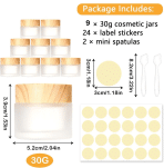 9x GENERISCH 30 ml stekleni lončki za kremo - slika 2